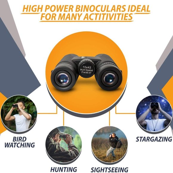 Long Range and High Powered Lightweight Binocular Kit for Bird Watching 10x42 - Picture 8 of 10